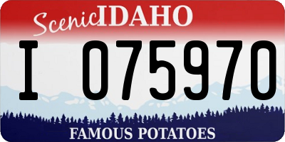 ID license plate I075970