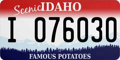 ID license plate I076030
