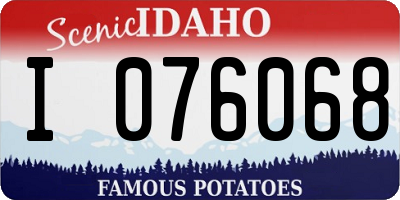 ID license plate I076068