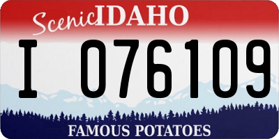 ID license plate I076109