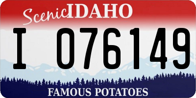 ID license plate I076149