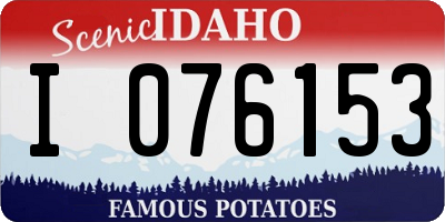 ID license plate I076153
