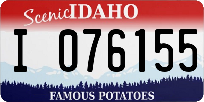 ID license plate I076155