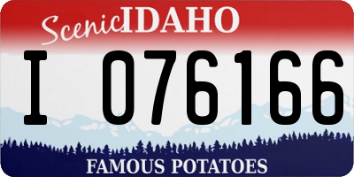 ID license plate I076166