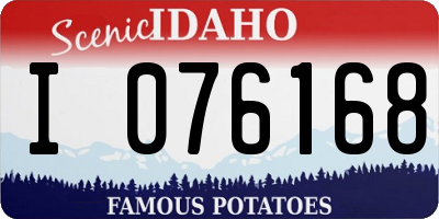 ID license plate I076168