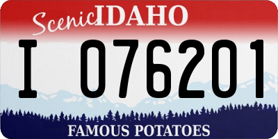ID license plate I076201