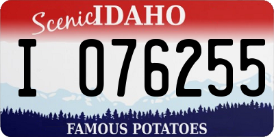 ID license plate I076255