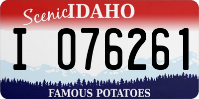 ID license plate I076261