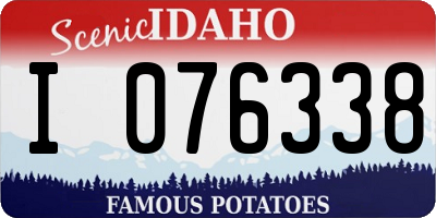 ID license plate I076338