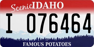 ID license plate I076464