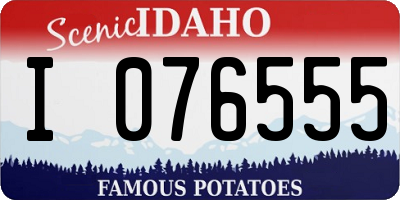 ID license plate I076555