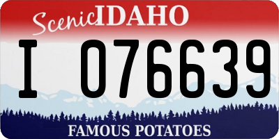 ID license plate I076639