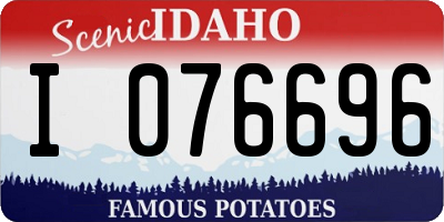 ID license plate I076696