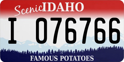 ID license plate I076766