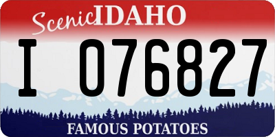 ID license plate I076827