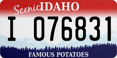 ID license plate I076831