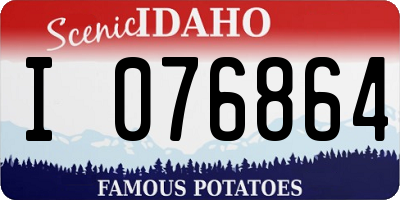 ID license plate I076864
