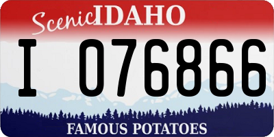 ID license plate I076866