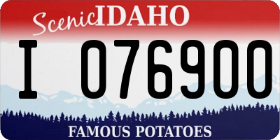 ID license plate I076900