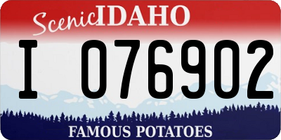 ID license plate I076902