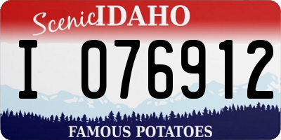 ID license plate I076912