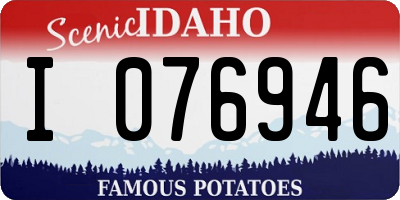 ID license plate I076946
