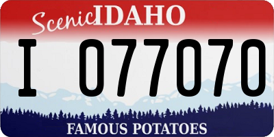 ID license plate I077070