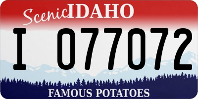 ID license plate I077072