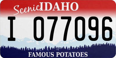 ID license plate I077096
