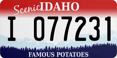 ID license plate I077231