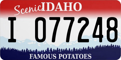 ID license plate I077248