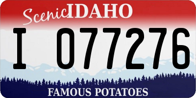 ID license plate I077276