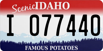ID license plate I077440