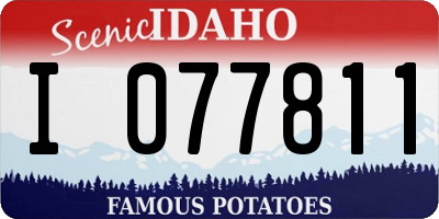 ID license plate I077811
