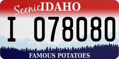 ID license plate I078080