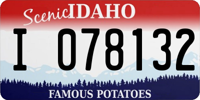 ID license plate I078132