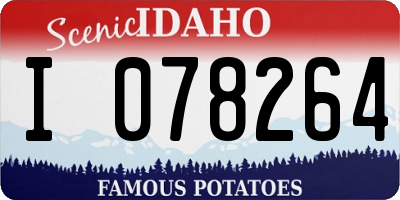 ID license plate I078264