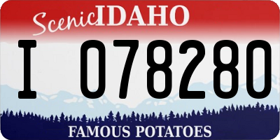 ID license plate I078280