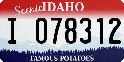 ID license plate I078312
