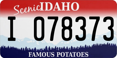 ID license plate I078373