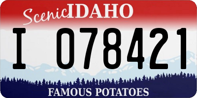ID license plate I078421