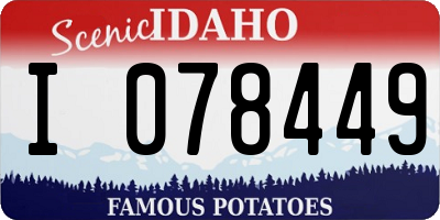 ID license plate I078449