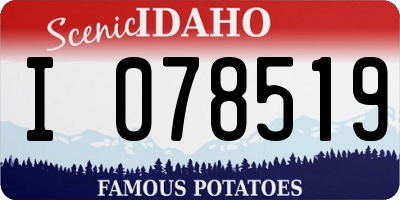 ID license plate I078519