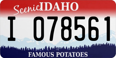 ID license plate I078561