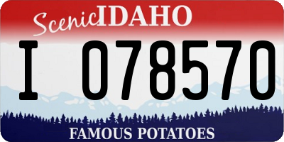 ID license plate I078570