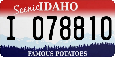 ID license plate I078810