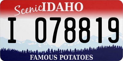 ID license plate I078819