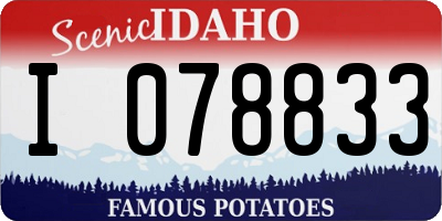 ID license plate I078833