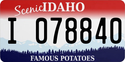 ID license plate I078840