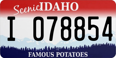 ID license plate I078854